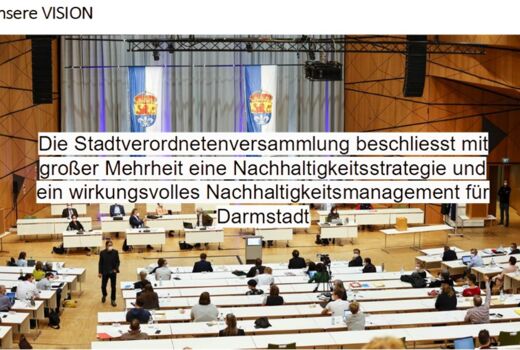 Stadtverordnetenversammlung beschließt Nachhaltigkeitsstrategie - Bildquelle: DE-Online vom 19.4.2022; Text ergänzt